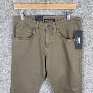 Mavi Jeans Men's 30x28 Matt Relaxed Straight Leg Brown Lightweight Stretch Denim